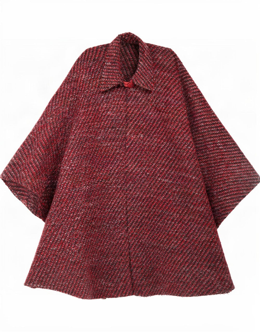 Vintage γυναικείο παλτό Cape One Size Red Flecked