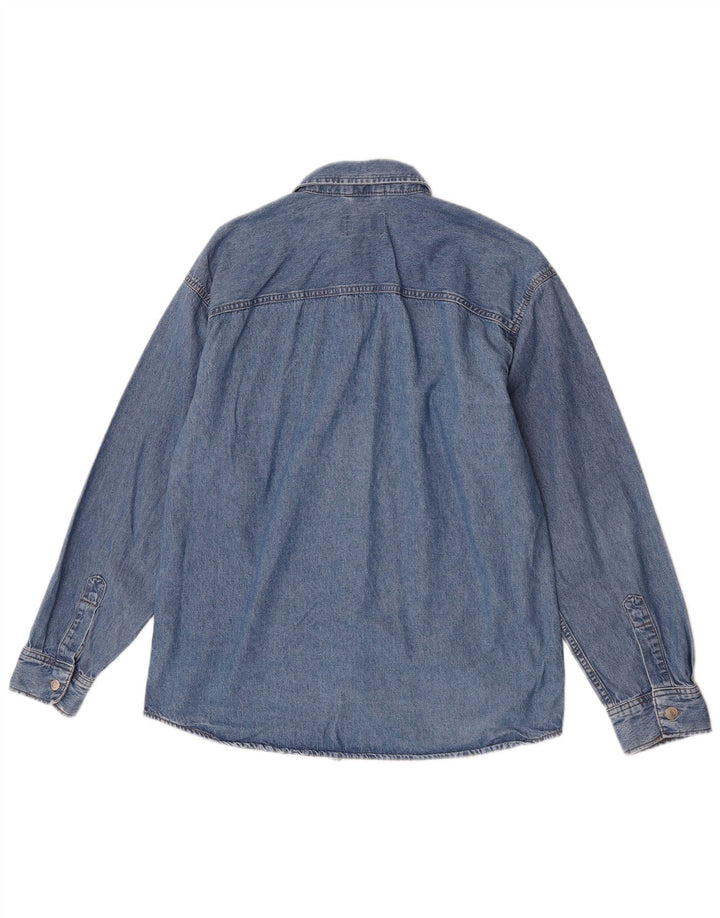 Jack & Jones Ανδρικό τζιν πουκάμισο μεγάλο μπλε βαμβακερό