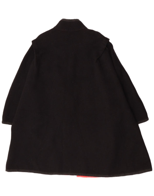 Vintage γυναικείο αναστρέψιμο πανωφόρι UK 14 Medium Black Colourblock
