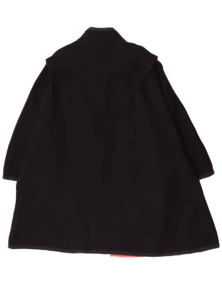 Vintage γυναικείο αναστρέψιμο πανωφόρι UK 14 Medium Black Colourblock