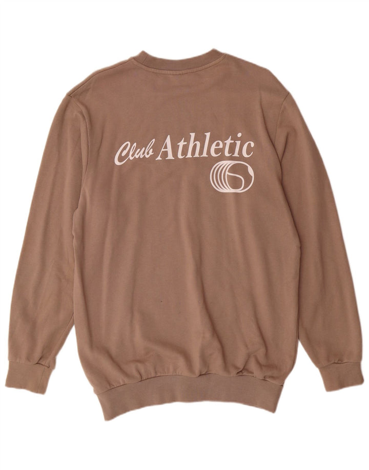 JACK & JONES Ανδρικό γραφικό φούτερ Jumper Μεσαίο Μπεζ βαμβακερό