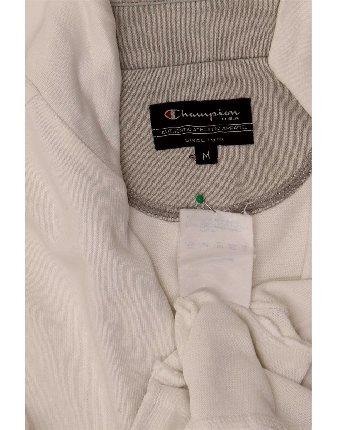 Champion Γυναικεία αθλητική φόρμα Top Jacket UK 14 Medium White Cotton