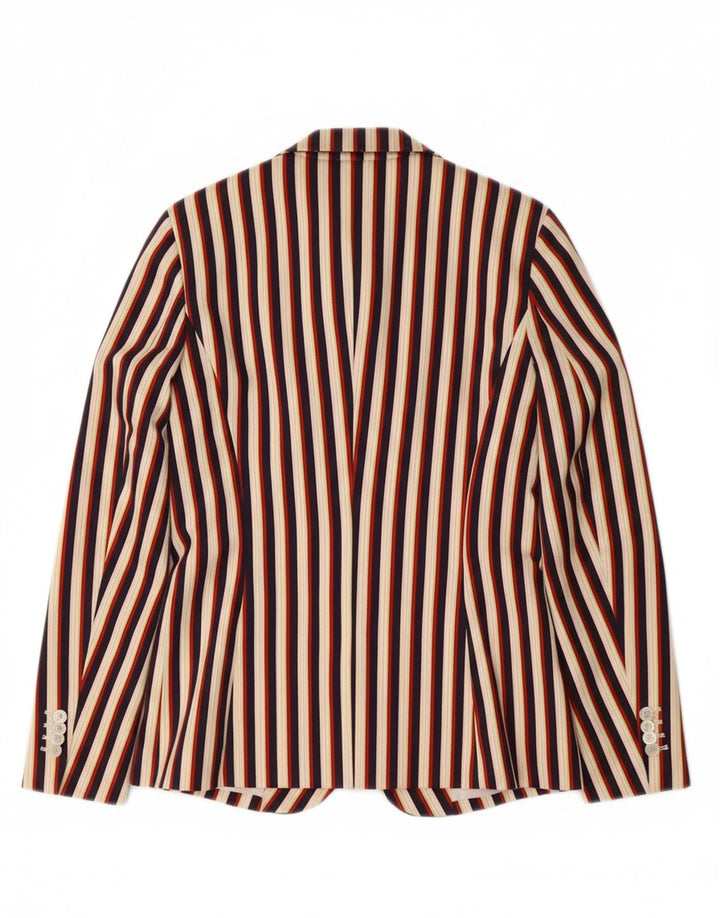 TOMMY HILFIGER Womens Blazer Jacket US 10 Large Multicoloured Striped