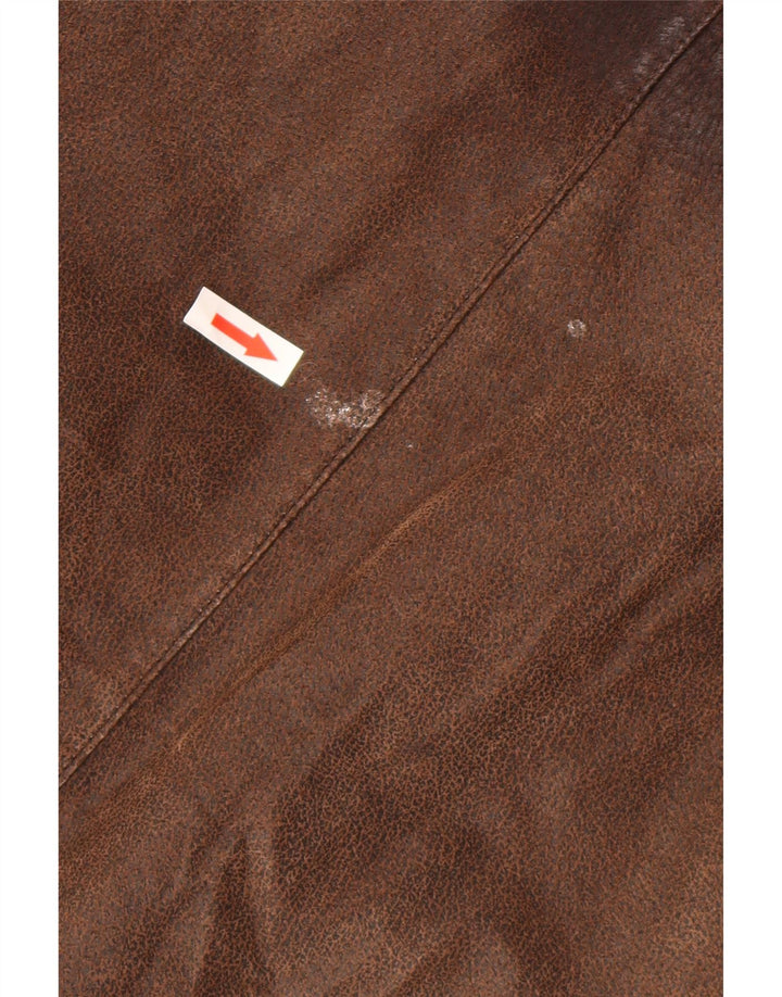 Δερμάτινο μπουφάν Conbipel Mens Moto Racer IT 46 Small Brown Leather