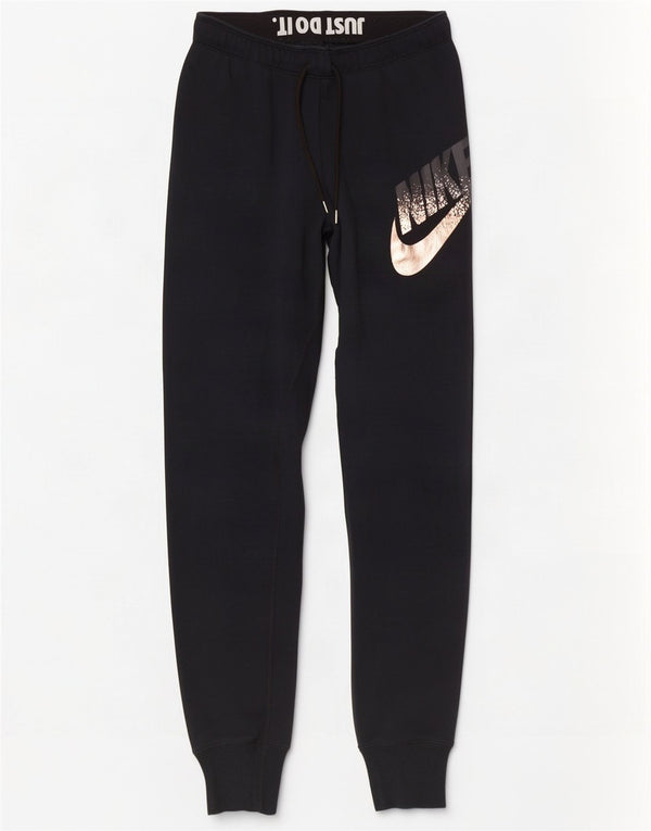 Nike Γυναικεία φόρμα αθλητικής φόρμας παντελόνι Joggers UK 8 Small Black Cotton