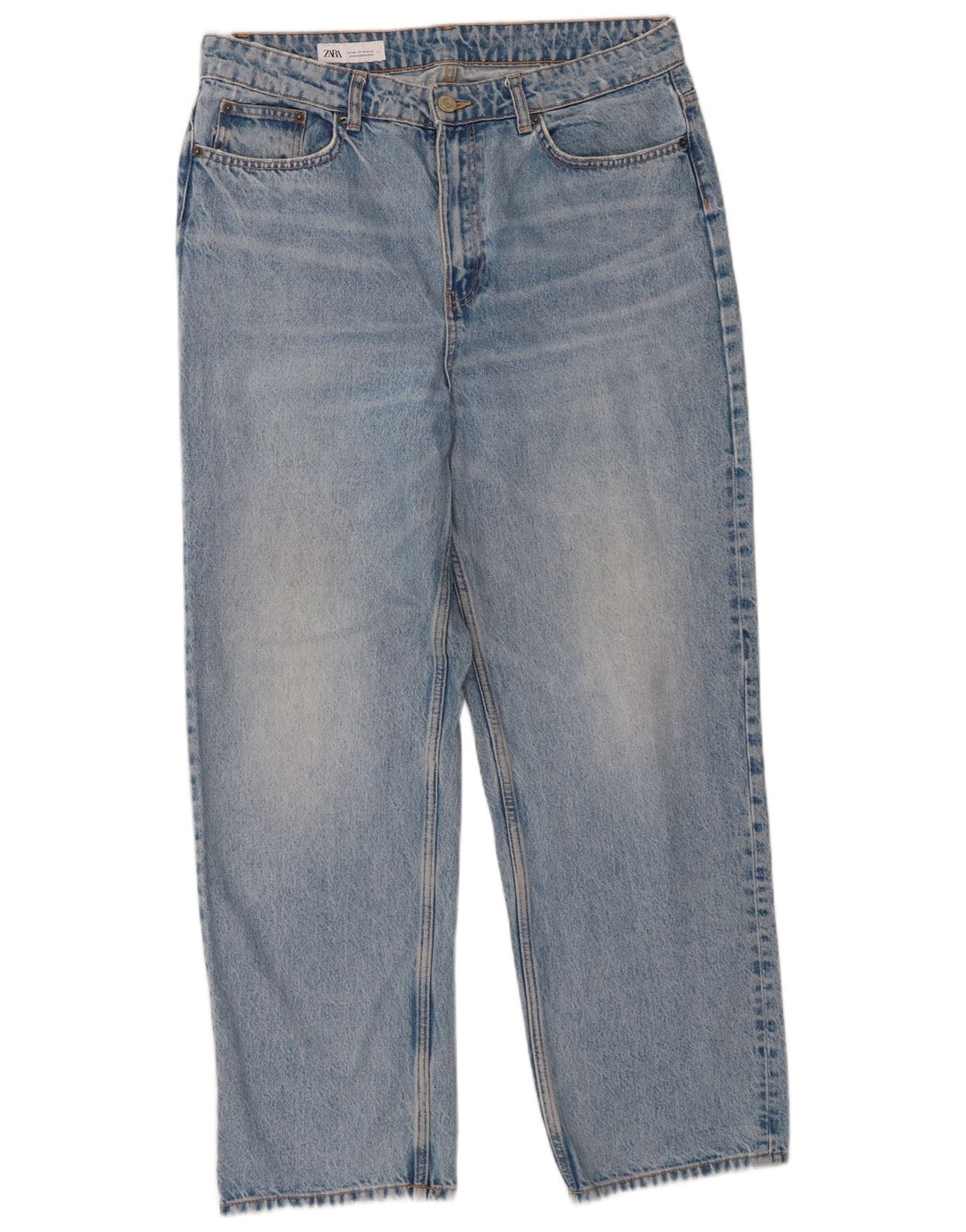 Zara Γυναικείο Straight Jeans EU 46 XL W36 L29 Blue