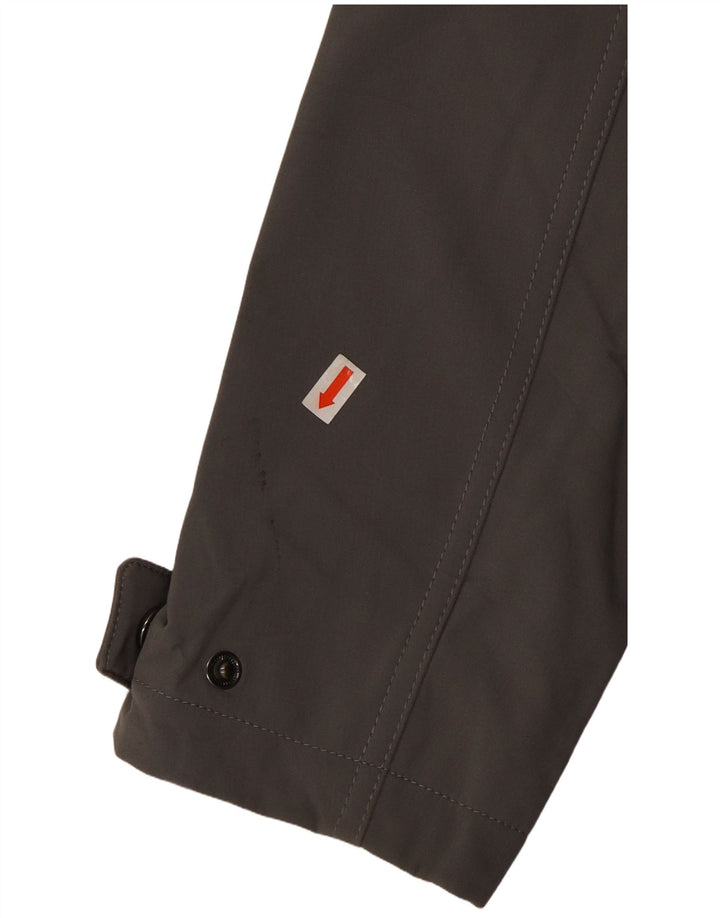 CALVIN KLEIN Γυναικείο μπουφάν με κουκούλα αντιανεμικό UK 6 XS γκρι πολυεστέρας