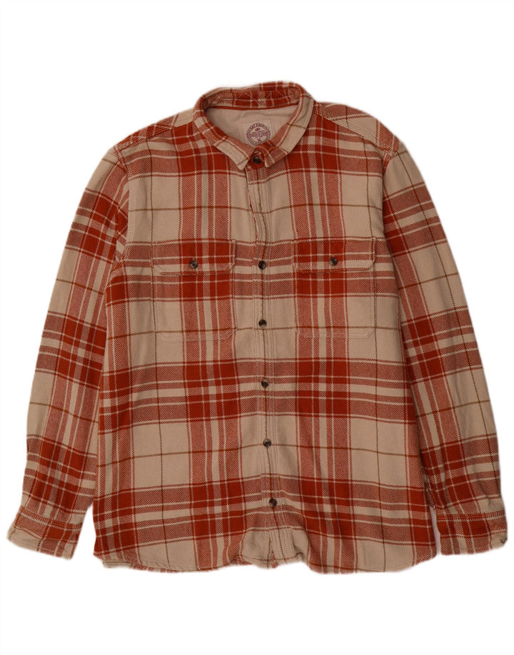 Ανδρικό φανελένιο πουκάμισο Fat Face 2XL Beige Check Cotton