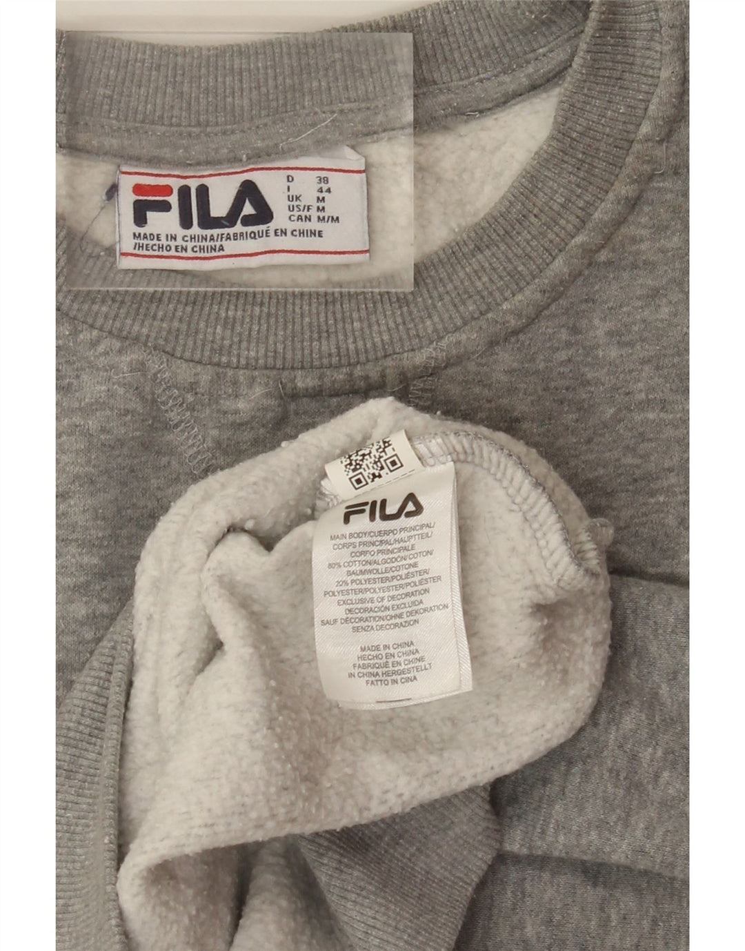 Γυναικείο γραφικό φούτερ FILA Jumper UK 14 Medium Grey Colourblock