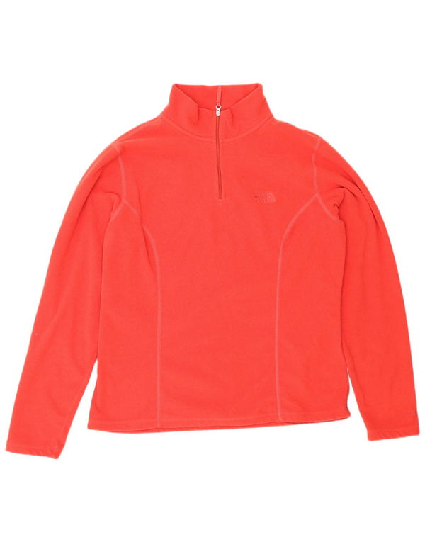 The North Face γυναικείο φερμουάρ Fleece Jumper UK 16 μεγάλο κόκκινο πολυεστέρα