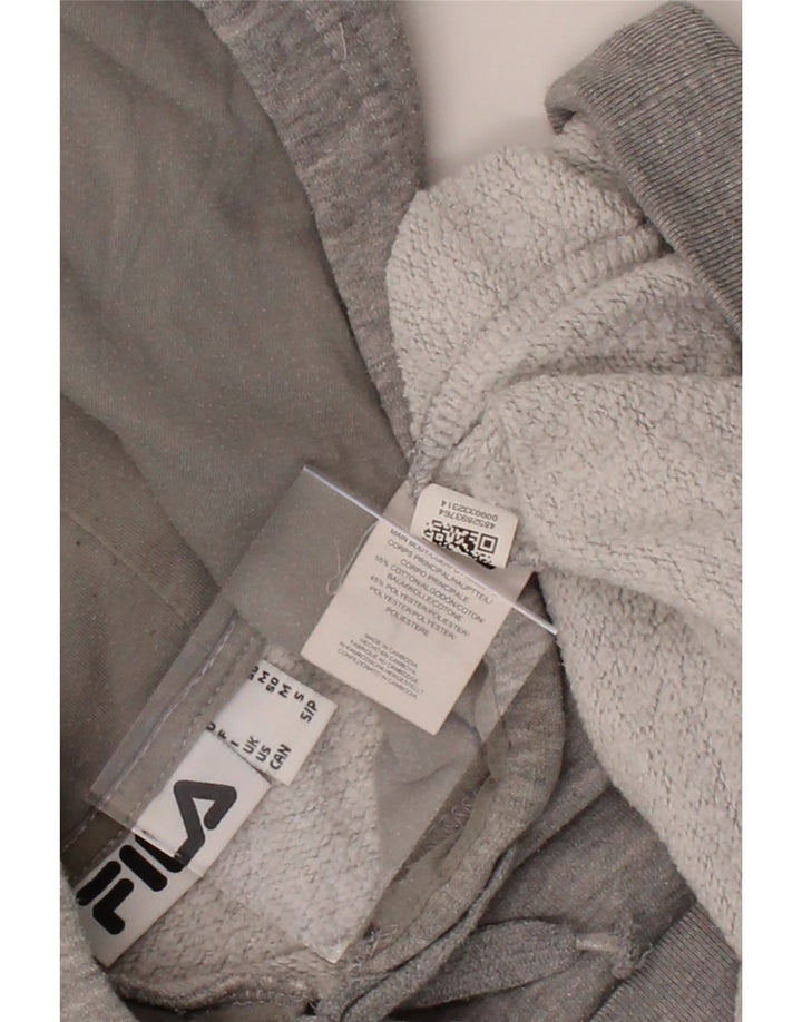 FILA Mens Graphic Hoodie Jumper Medium Grey Cotton Vintage Fila and Second-Hand Fila from Messina Hembry 