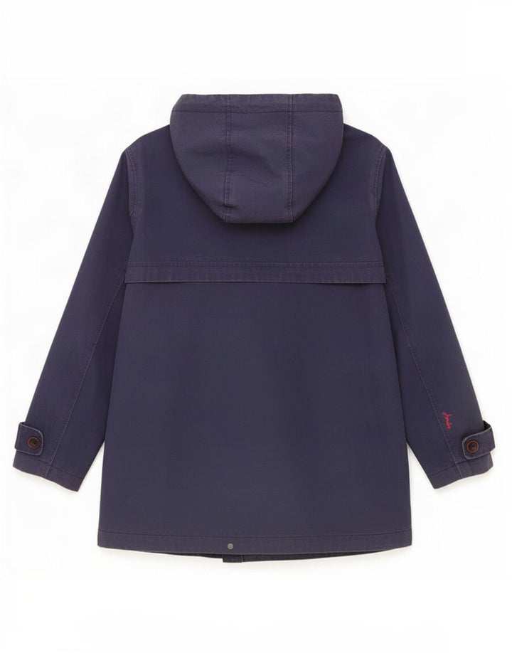 Joules Γυναικείο μπουφάν βροχής με κουκούλα UK 12 Medium Navy Blue Cotton
