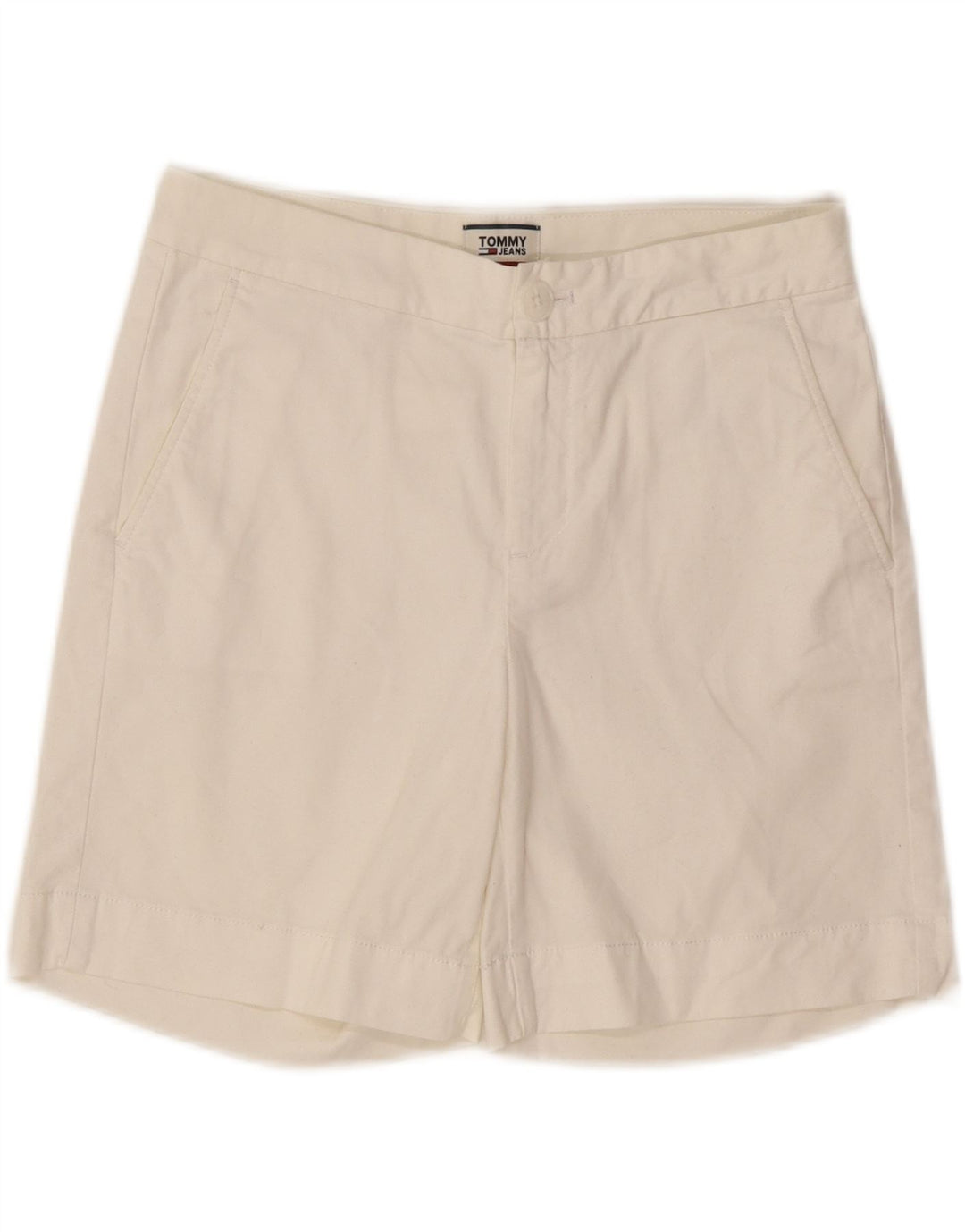 TOMMY HILFIGER Womens Chino Shorts W26 Small  White Cotton Vintage Tommy Hilfiger and Second-Hand Tommy Hilfiger from Messina Hembry 