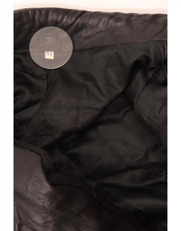 Vintage Ανδρικό Δερμάτινο Μπουφάν IT 54 2XL Μαύρο