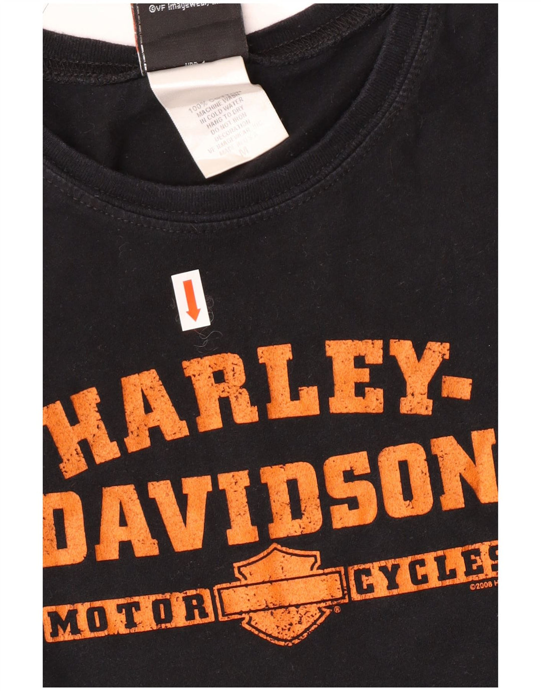 Γυναικείο γραφικό μπλουζάκι HARLEY DAVIDSON Top UK 12 μεσαίο μαύρο βαμβακερό