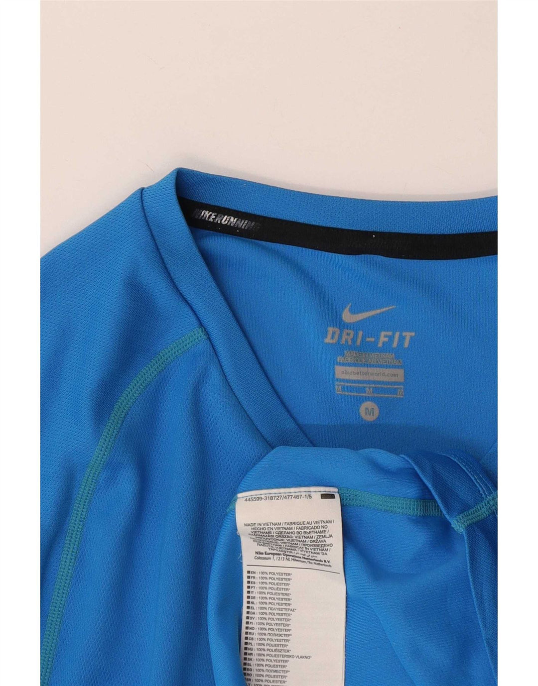 Ανδρικό μπλουζάκι Nike Dri Fit Τοπ μεσαίου μπλε πολυεστέρα