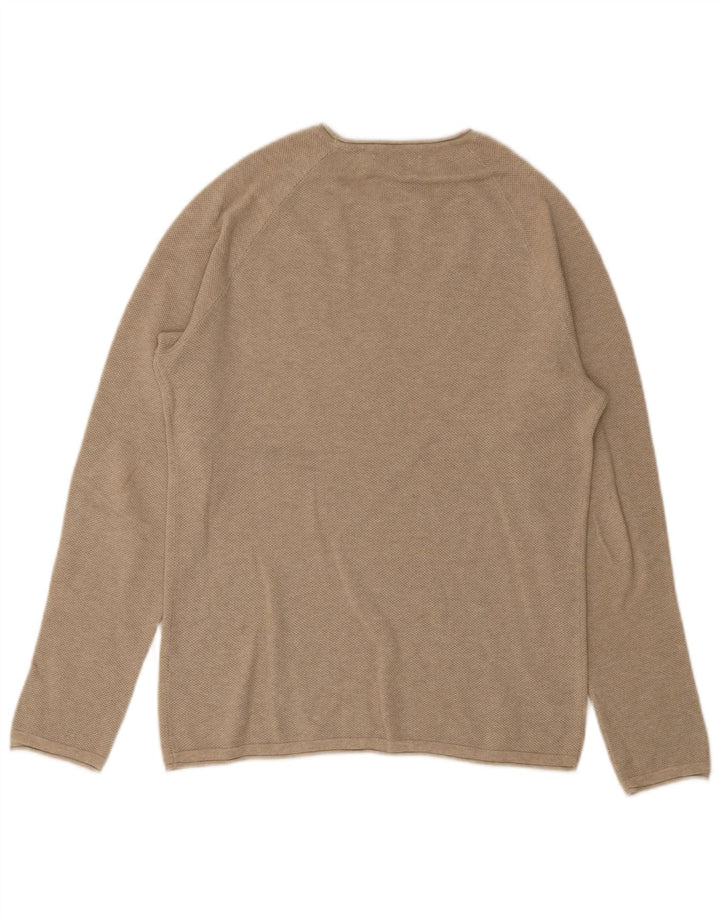 Jack & Jones Ανδρικό πουλόβερ με λαιμόκαυστο, μικρό μπεζ