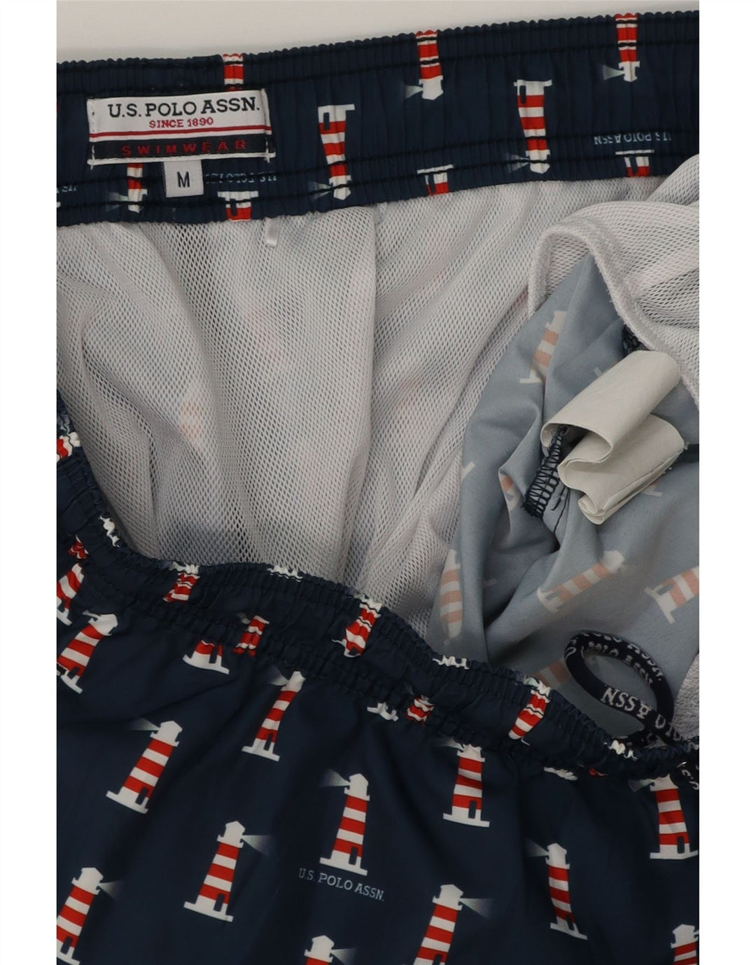 US POLO ASSN. Ανδρικό σορτς κολύμβησης μεσαίο μπλε ναυτικό με στίγματα