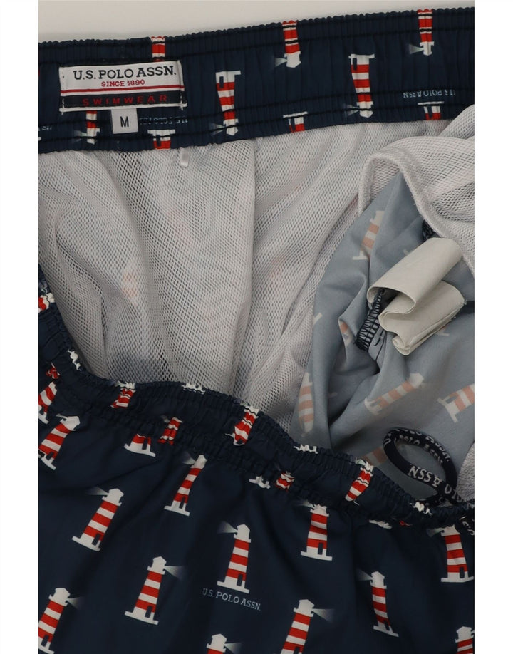 US POLO ASSN. Ανδρικό σορτς κολύμβησης μεσαίο μπλε ναυτικό με στίγματα