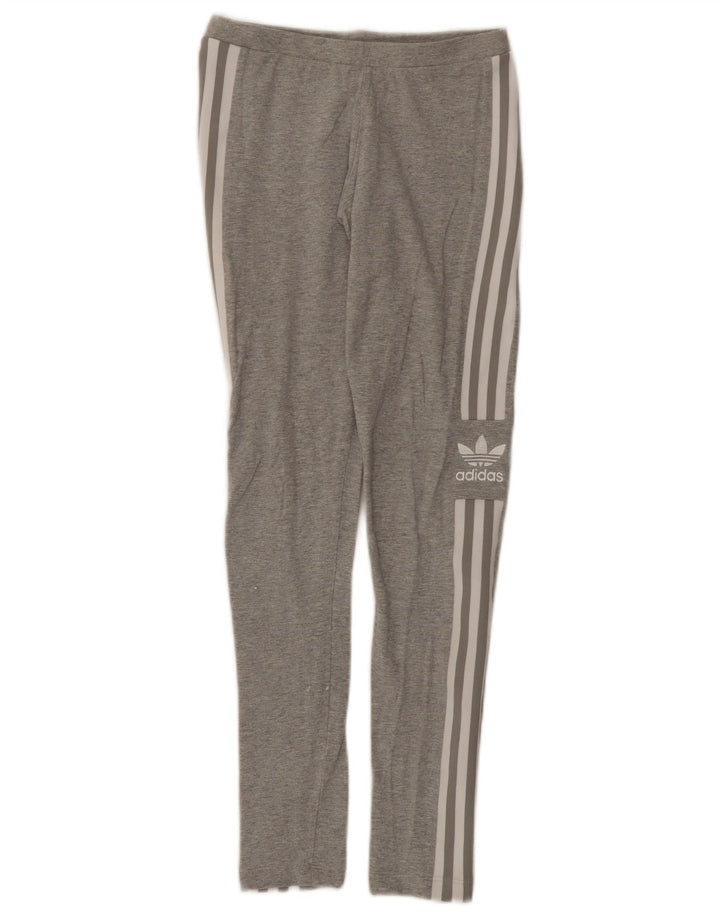 Adidas Γυναικείο Γραφικό Κολάν UK 8 Μικρό Γκρι Βαμβακερό
