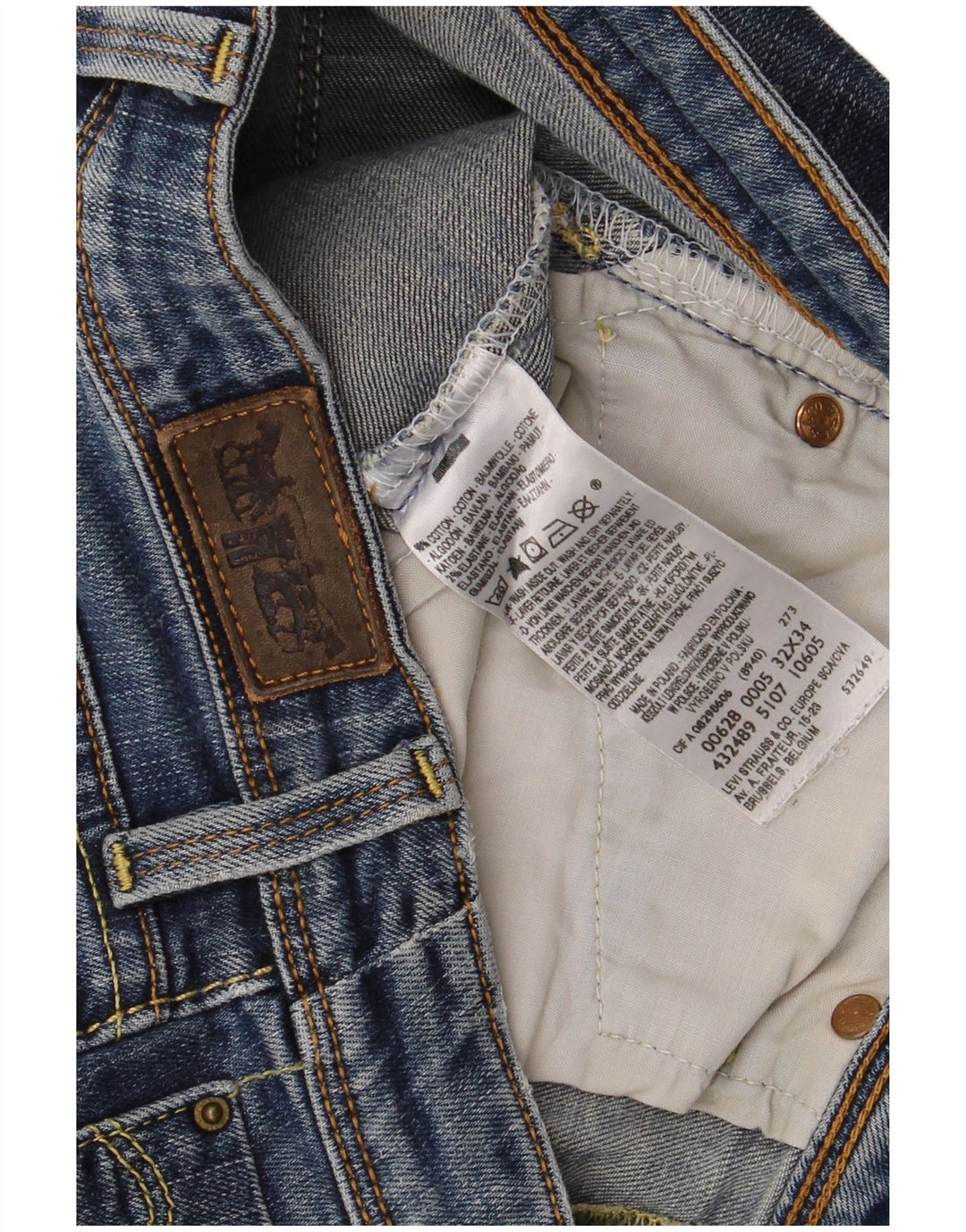 Γυναικείο τζιν σορτς Levi's W32 μεγάλο μπλε βαμβακερό