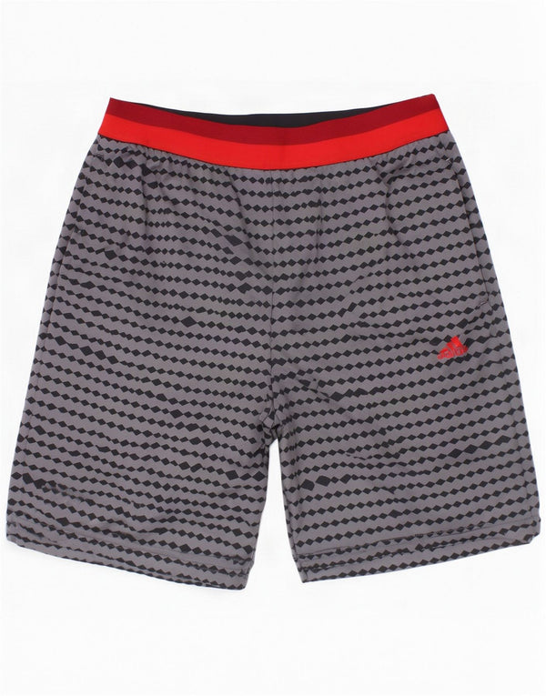 Adidas Boys Sport σορτς 13-14 ετών Γκρι γεωμετρικός πολυεστέρας
