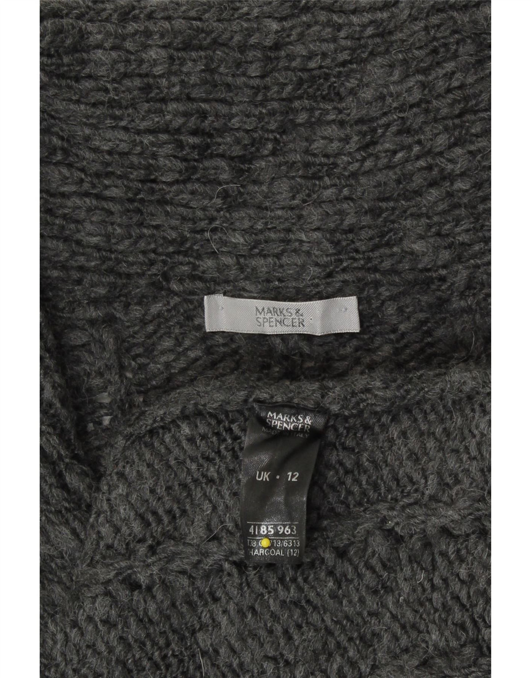 Marks & Spencer Γυναικείο πουλόβερ Longline Cardigan UK 12 Μεσαίο Γκρι Ακρυλικό