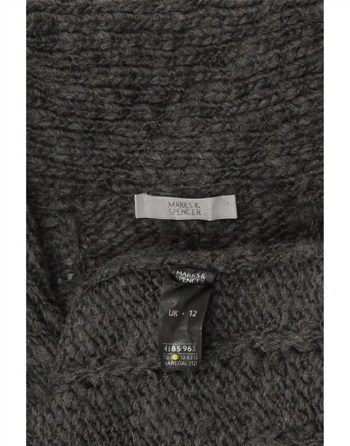Marks & Spencer Γυναικείο πουλόβερ Longline Cardigan UK 12 Μεσαίο Γκρι Ακρυλικό