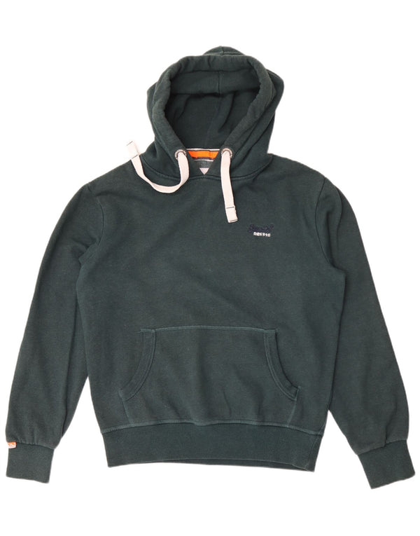 Ανδρική κουκούλα Superdry, βαμβακερό μεγάλο πράσινο