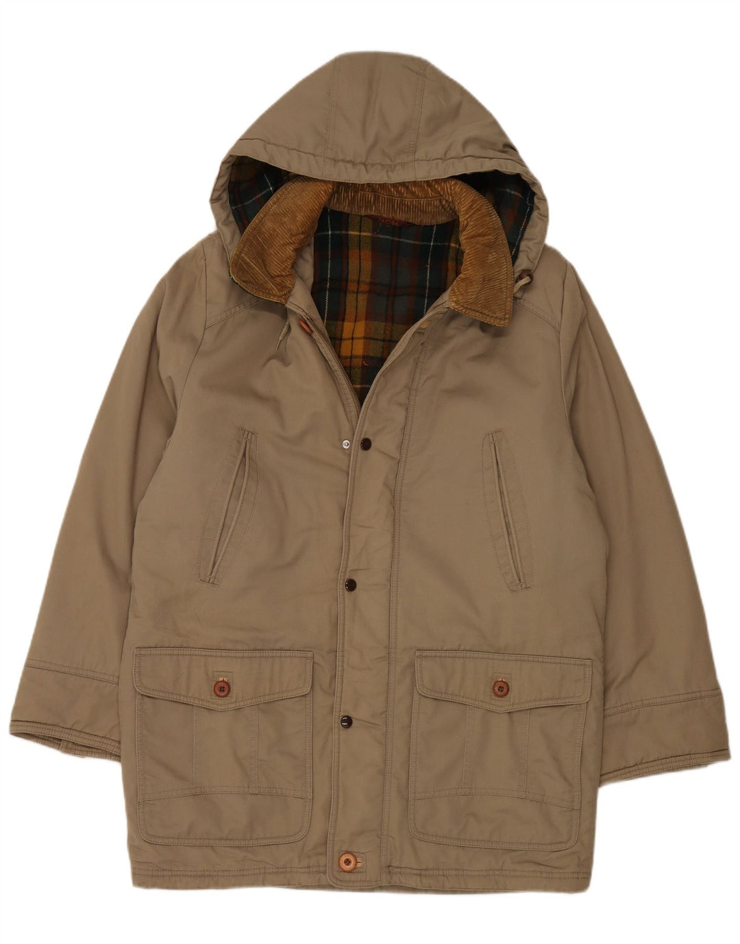 Faciba Ανδρικό Πανωφόρι με Κουκούλα IT 54 2XL Χακί Πολυεστέρας