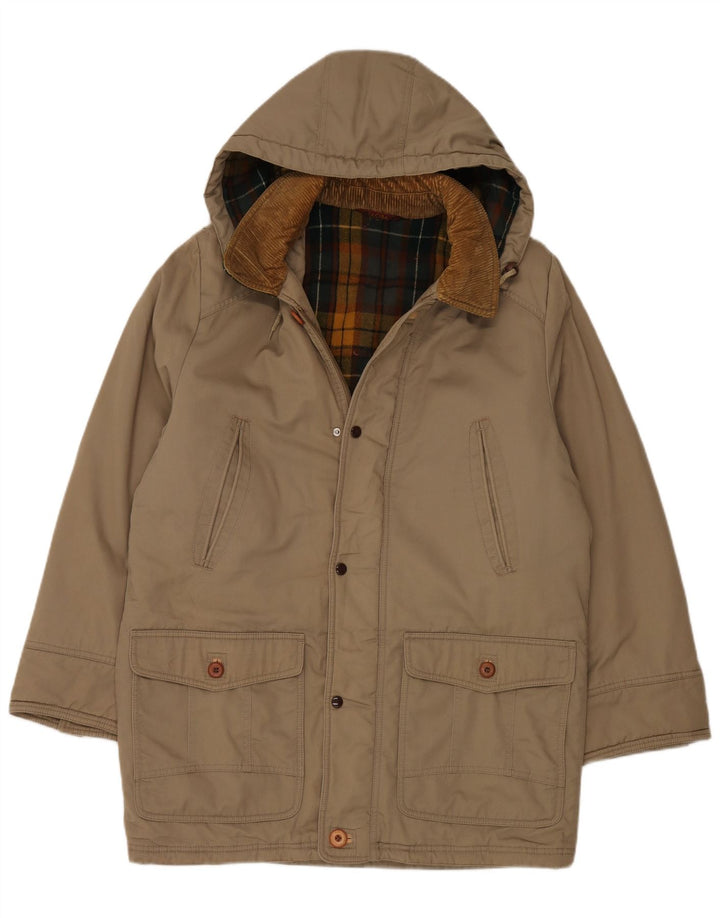 Faciba Ανδρικό Πανωφόρι με Κουκούλα IT 54 2XL Χακί Πολυεστέρας