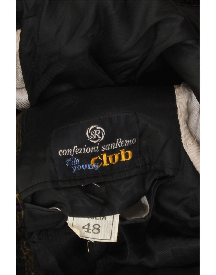 San Remo Ανδρικό τζάκετ Blazer 3 κουμπιών IT 48 Μεσαίο πολύχρωμο Check
