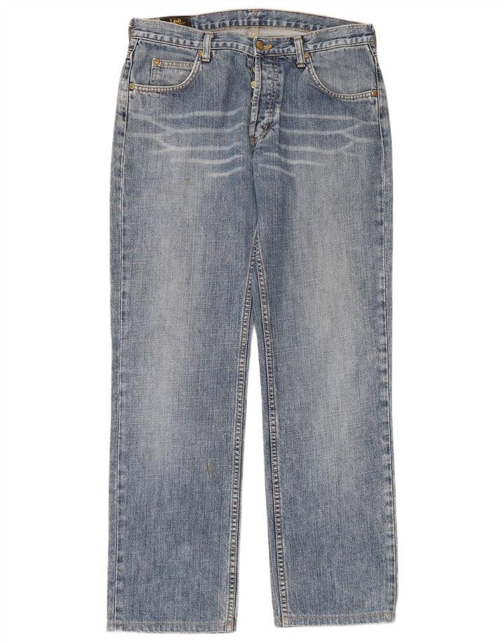 Lee Mens Seattle Straight Jeans W33 L30 Blue Cotton