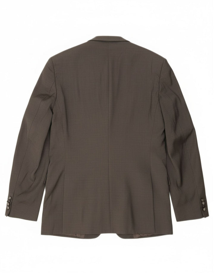 Hugo Boss Ανδρικό σακάκι με 2 κουμπιά Longline UK 42 XL γκρι μαλλί