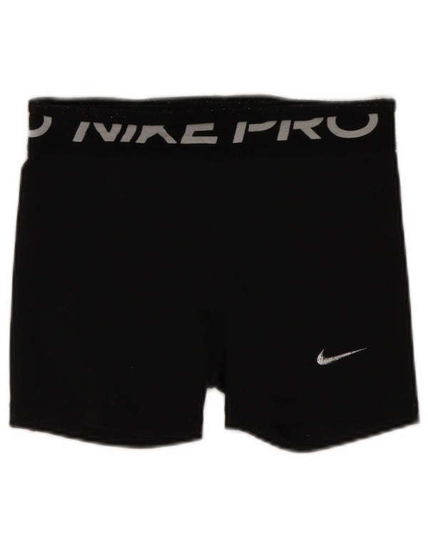 Γραφικά αθλητικά σορτς Nike Girls 10-11 ετών, μεσαίου μαύρου πολυεστέρα