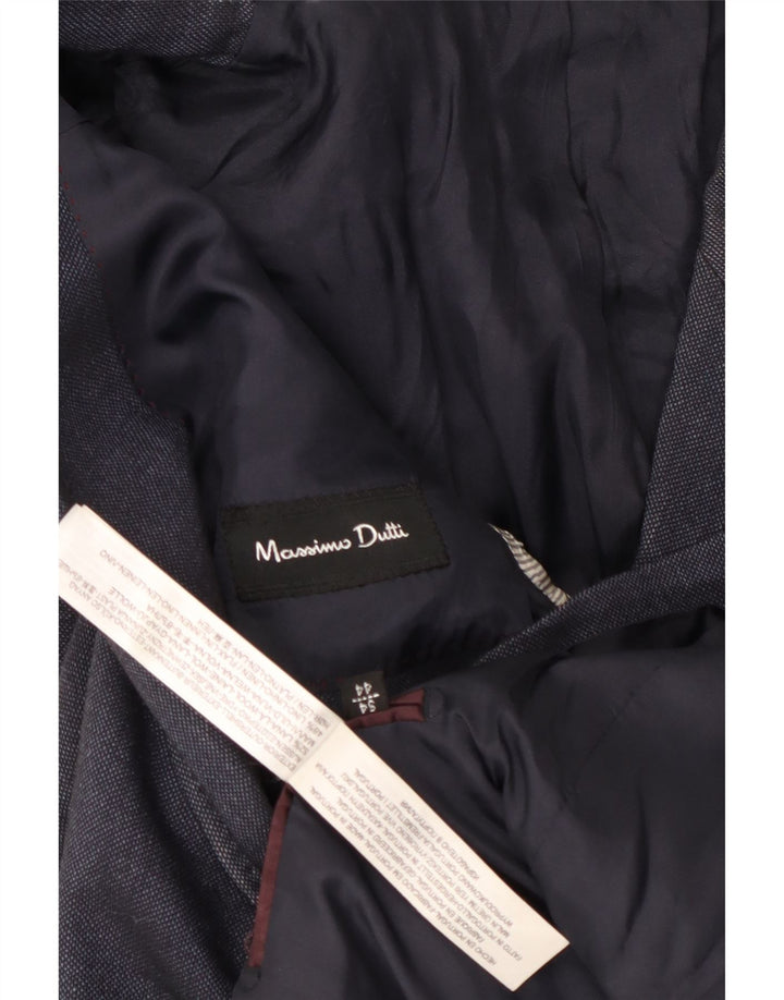 MASSIMO DUTTI Ανδρικό μπουφάν μπλέιζερ EU 54 XL Navy Blue Wool
