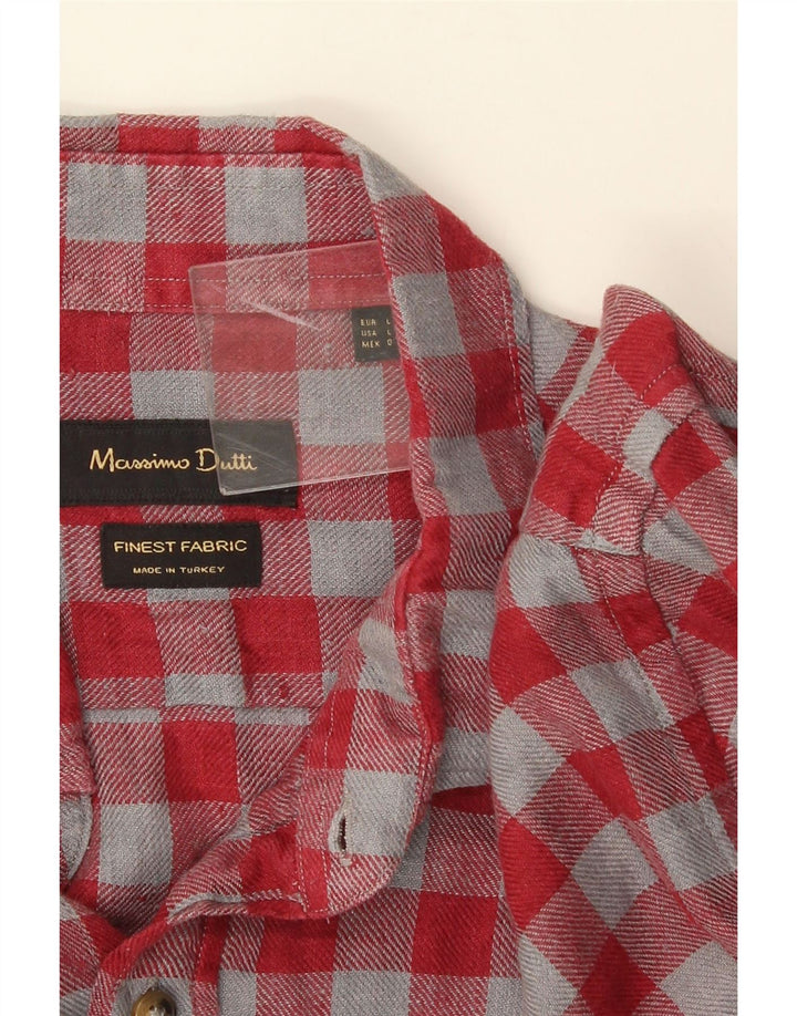 Ανδρικό πουκάμισο Massimo Dutti με μεγάλο κόκκινο καρό