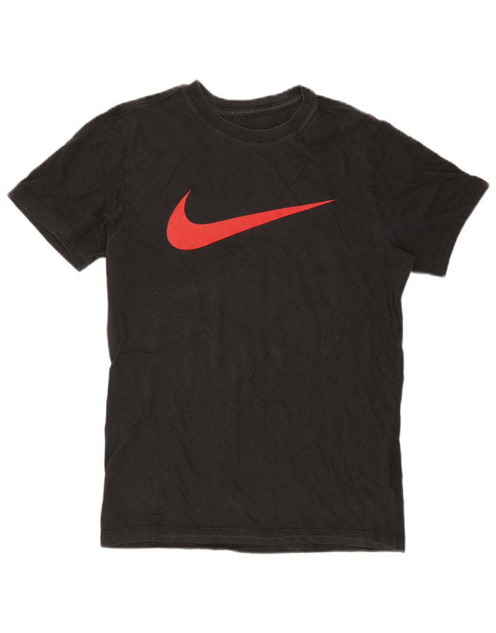 Ανδρικό γραφικό μπλουζάκι Nike, μικρό μαύρο βαμβακερό