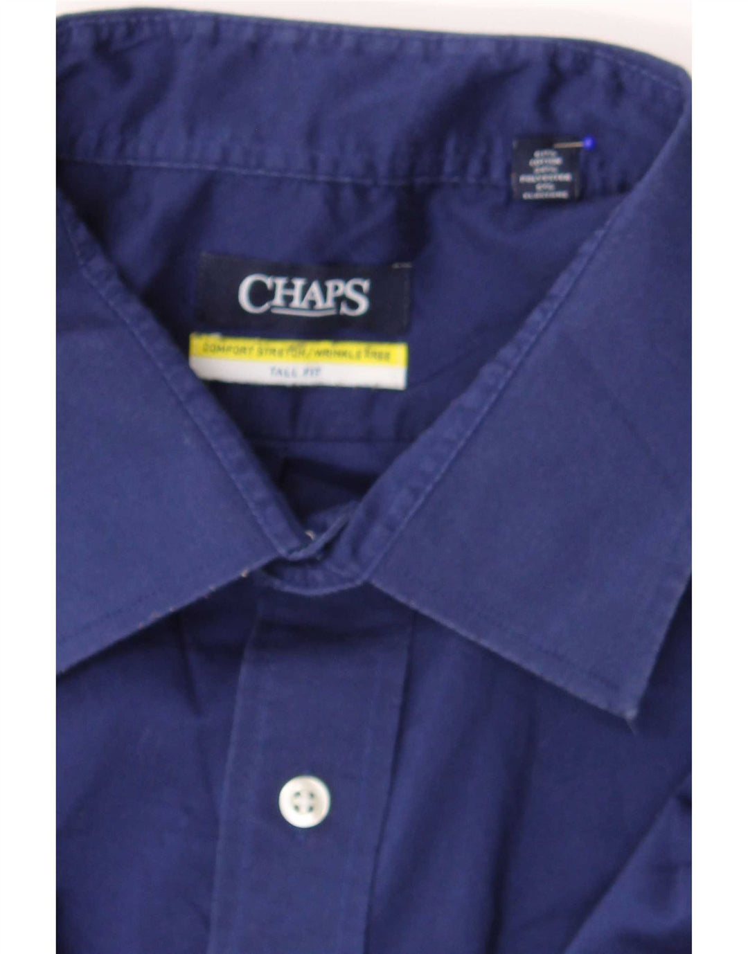 Ανδρικό ψηλό πουκάμισο Chaps 18 2XL Μπλε βαμβακερό