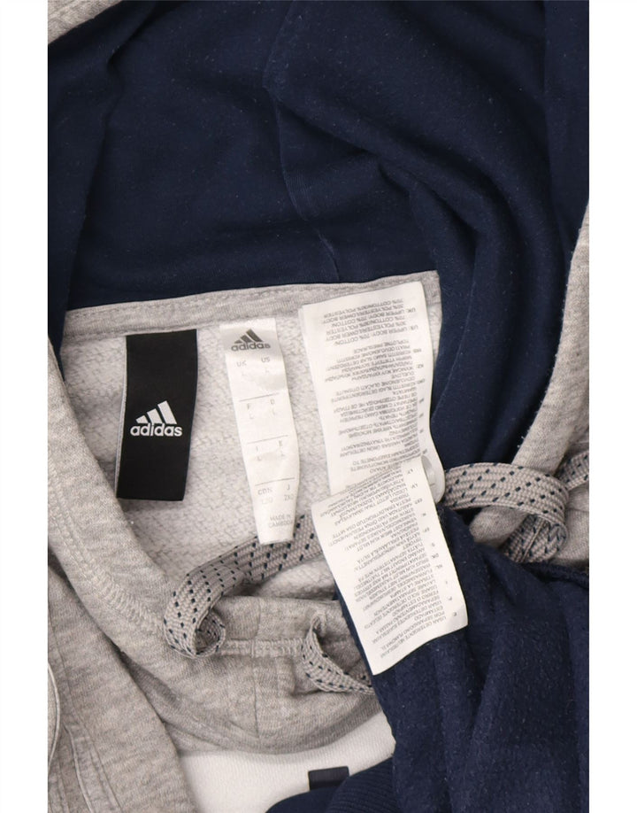 Ανδρικά γραφικά κουκούλα ADIDAS Μεγάλο πολύχρωμο βαμβακερό μπλοκ