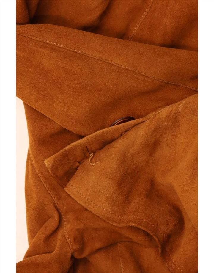 Vintage Γυναικείο Suede Jacket IT 42 Medium Brown Leather