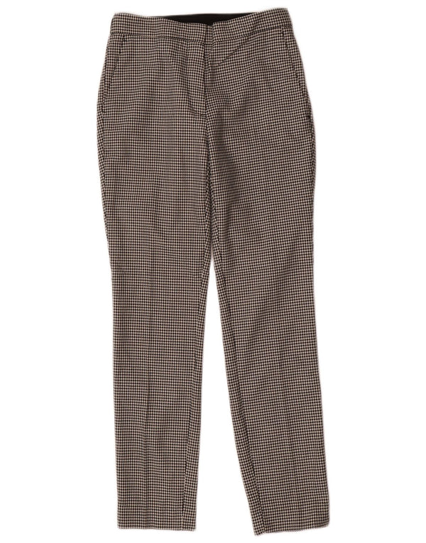 Zara Γυναικείο Slim Suit Παντελόνι XS W24 L27 Μαύρο Houndstooth Πολυεστέρας