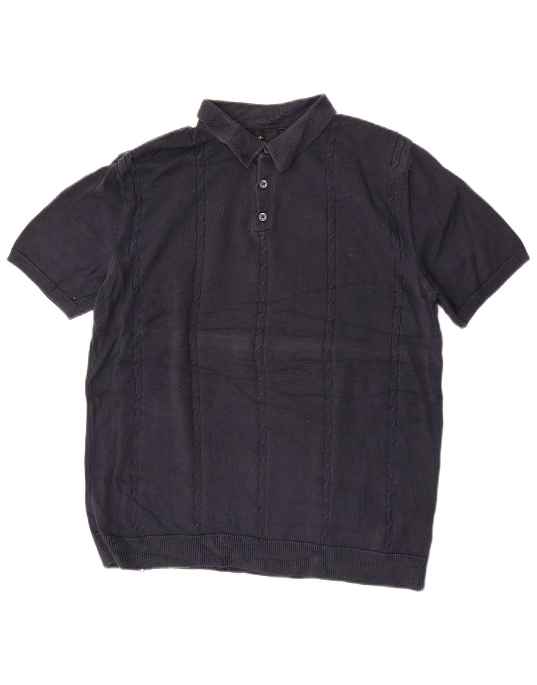 Marks & Spencer Ανδρικό πουλόβερ με αυτόγραφο Polo Neck Jumper Medium Navy Blue