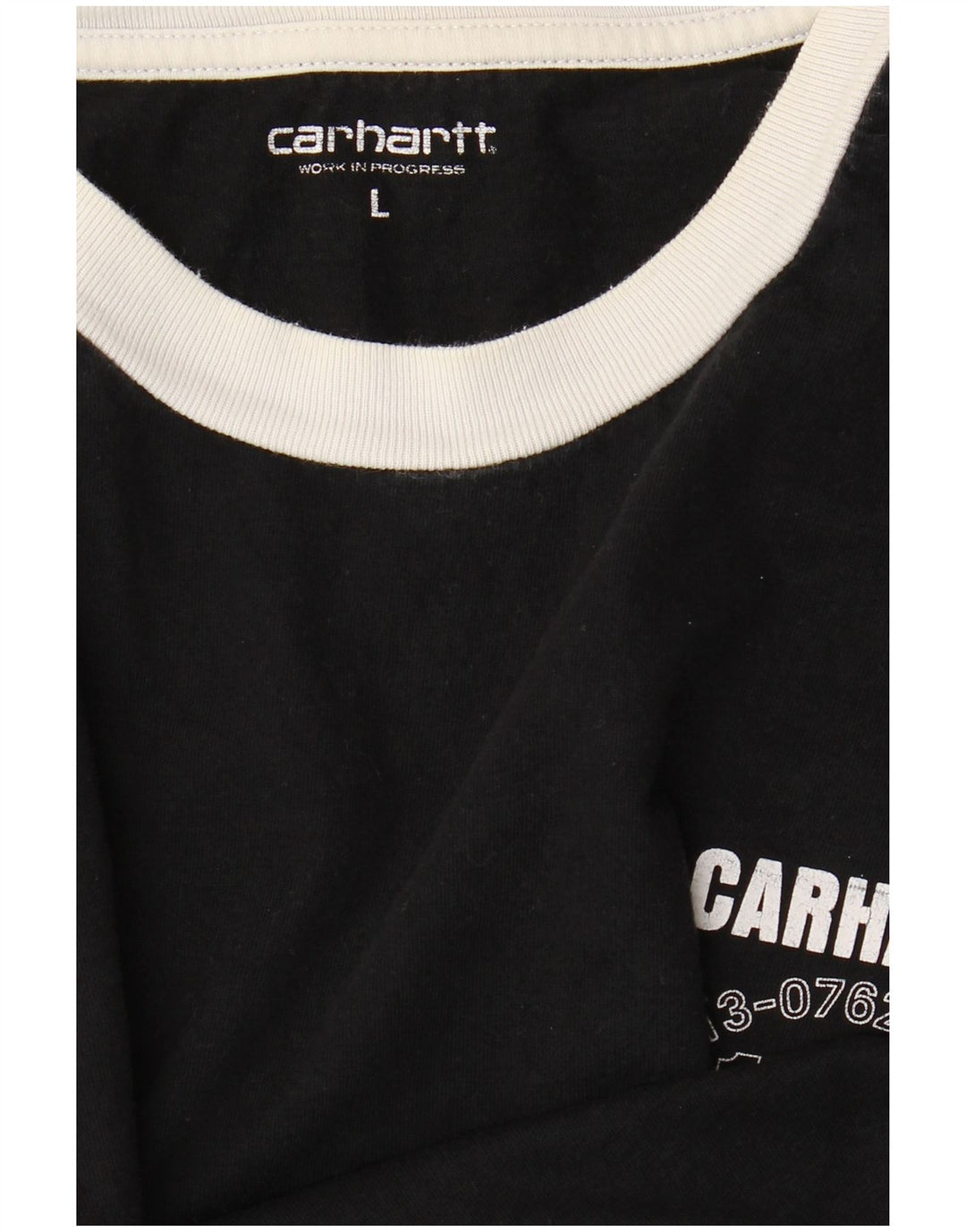 CARHARTT Ανδρικό γραφικό τοπ μακρυμάνικο μεγάλο μαύρο ριγέ