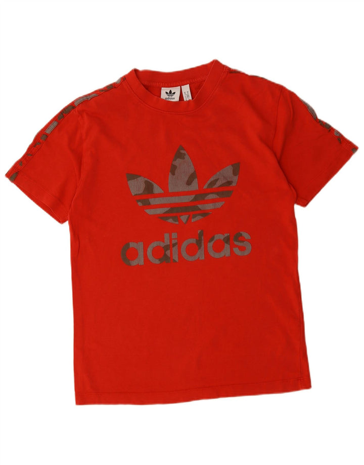 Ανδρικό γραφικό T-Shirt Adidas Top Μεσαίο κόκκινο βαμβακερό