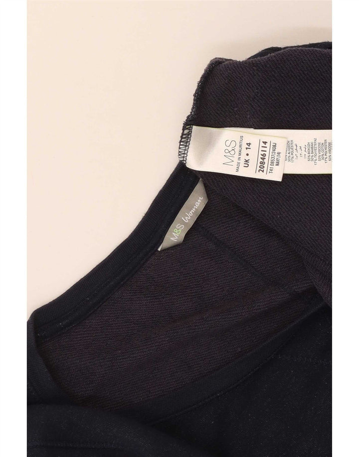 Marks & Spencer Γυναικεία μπλούζα 3/4 μανίκια UK 14 μεσαία μπλε βισκόζη