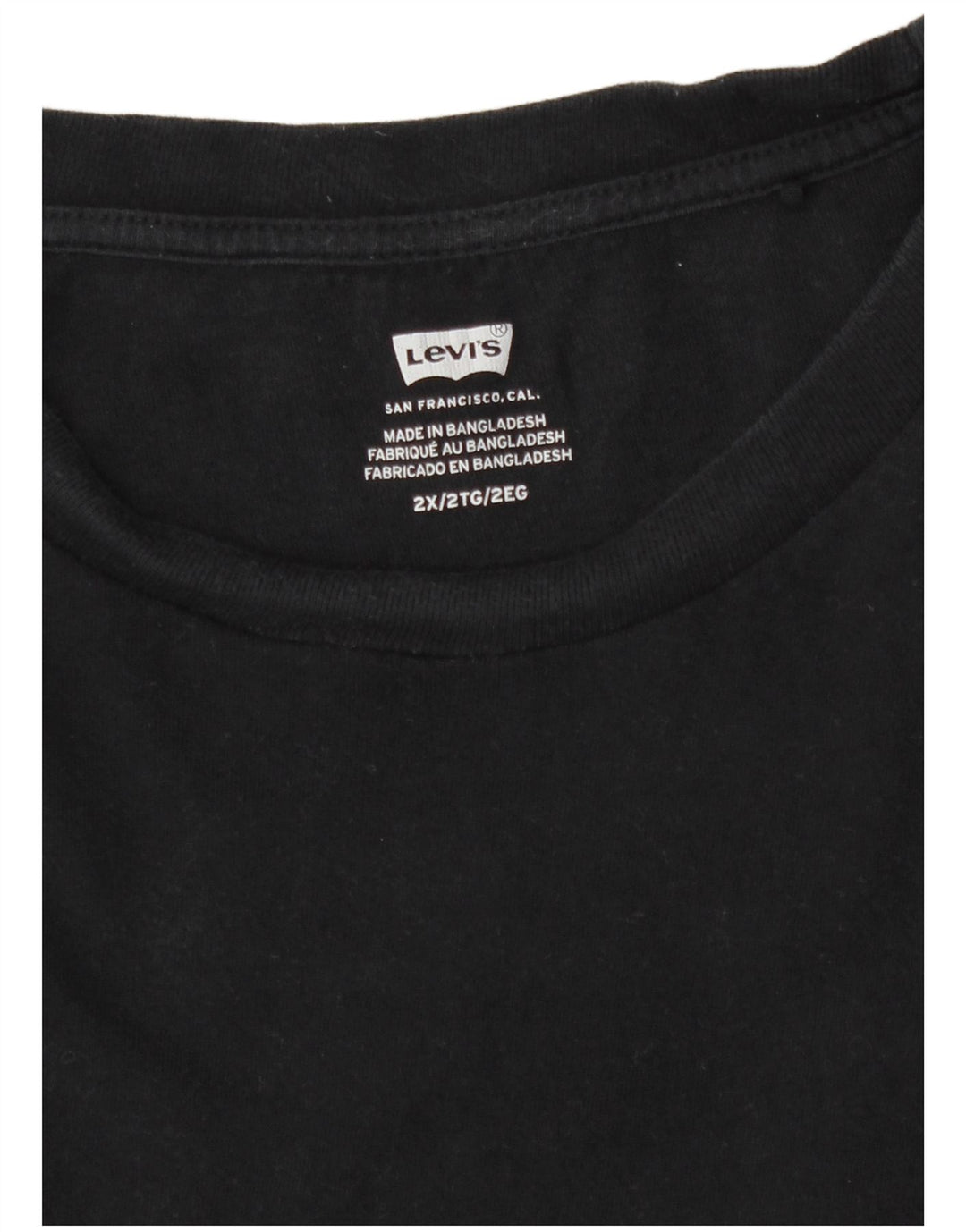 Γυναικείο T-Shirt Levi's Top UK 20 2XL Μαύρο βαμβακερό