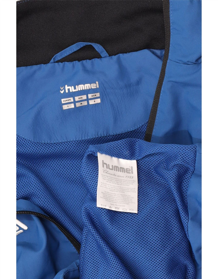 Ανδρική φόρμα Hummel Graphic Top Jacket μεσαίου μπλε χρώματος πολυεστέρας