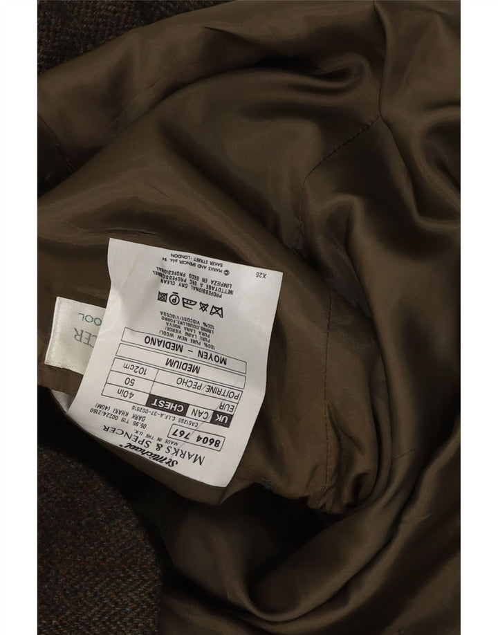 Marks & Spencer Ανδρικό σακάκι σακάκι με 2 κουμπιά UK 40 Large Khaki Check