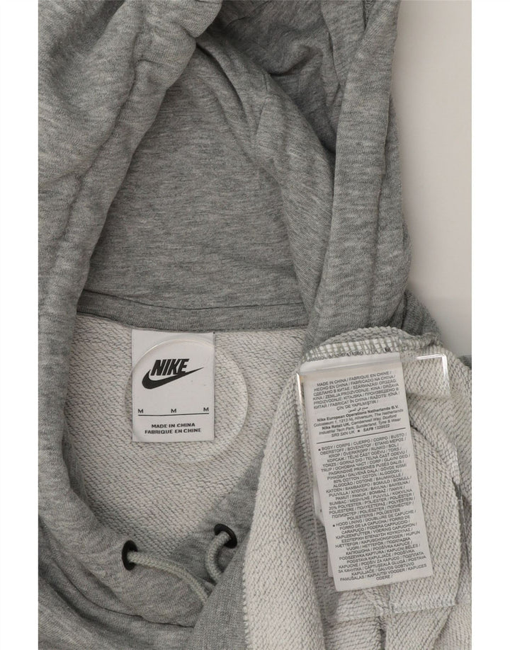 NIKE Womens Hoodie Jumper UK 14 Medium Grey Cotton Vintage Nike and Second-Hand Nike from Messina Hembry 
